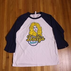 Nashville Dollys sandlot baseball league deadstock raglan tee navy/white XL